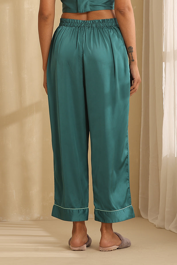 Lounge Wear Pajama with Top-Deep Green