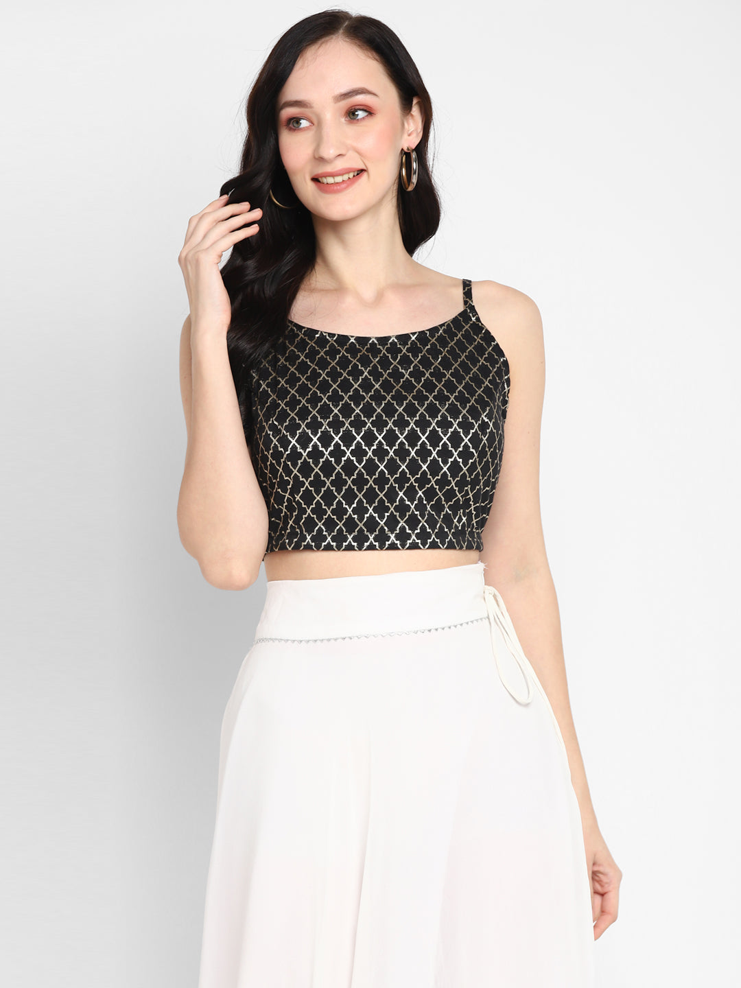 Chanderi Black Brocade Blouse