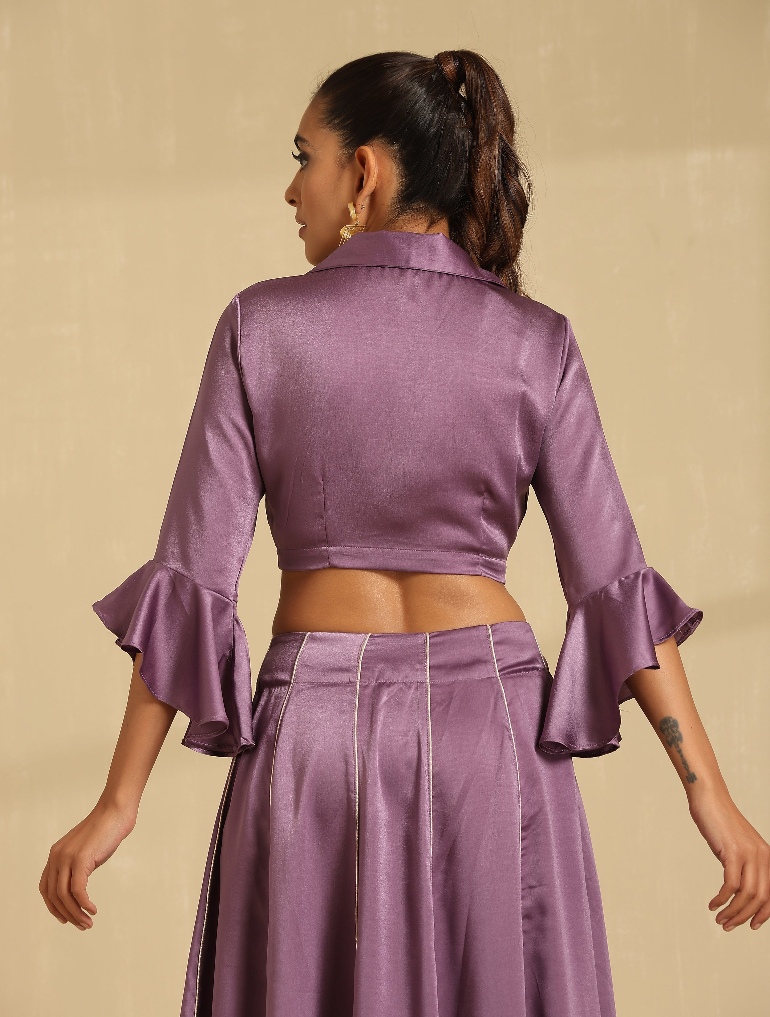 Purple Collar Blouse