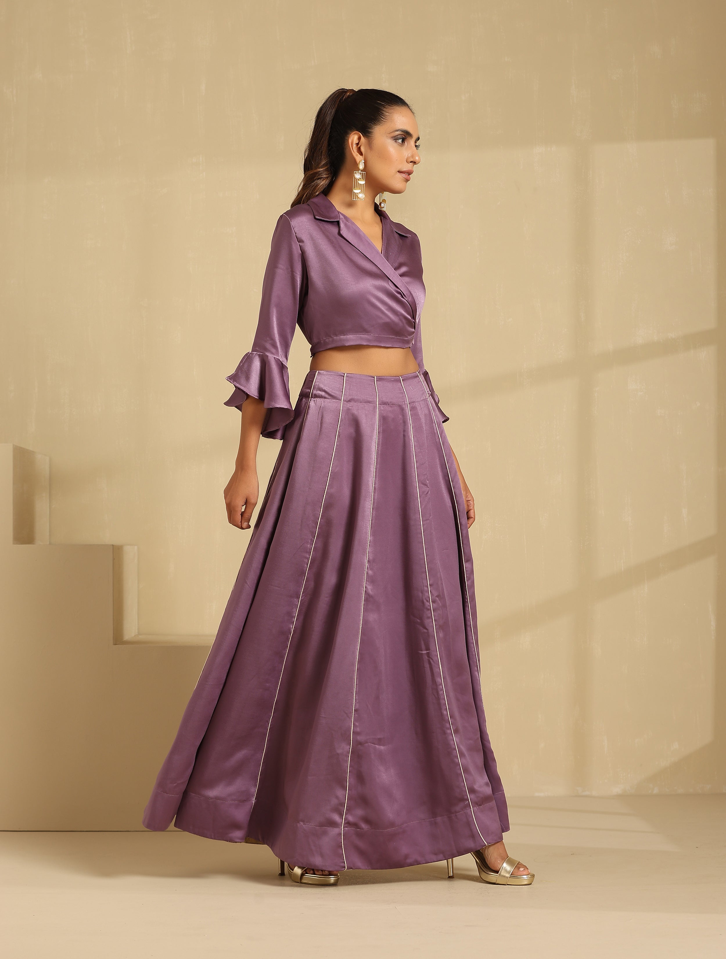 Purple Collar Blouse