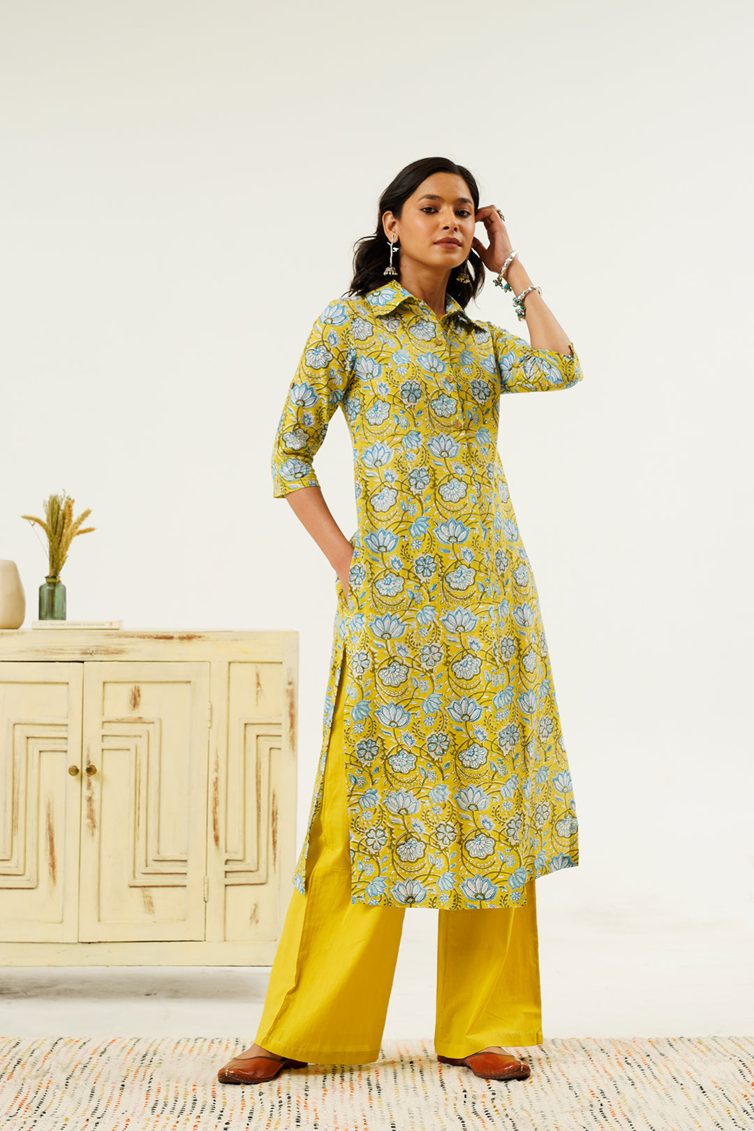 Aishwarya Hand Block Print Kurta Set