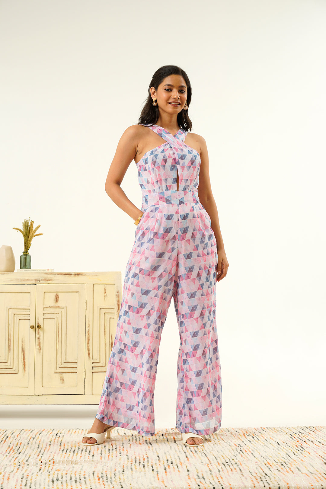 Sakshi Abstract Print Jumpsuit