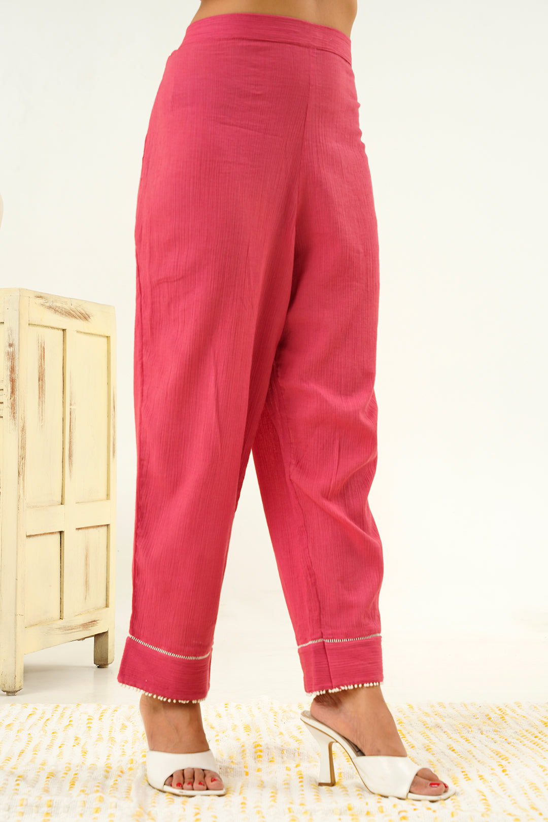 Amaara Bubblegum Pink Cotton Kurta Set