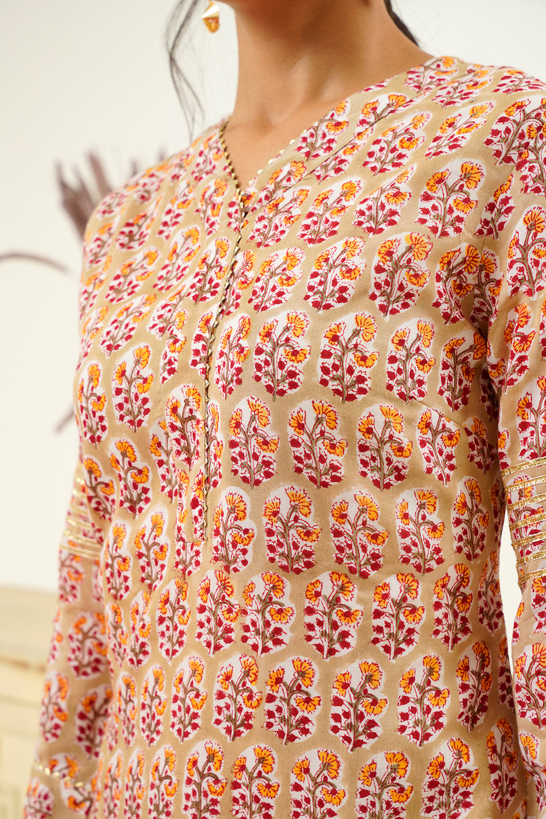 Ojaswini Sanganeri Gotta patti Print Kurta Set