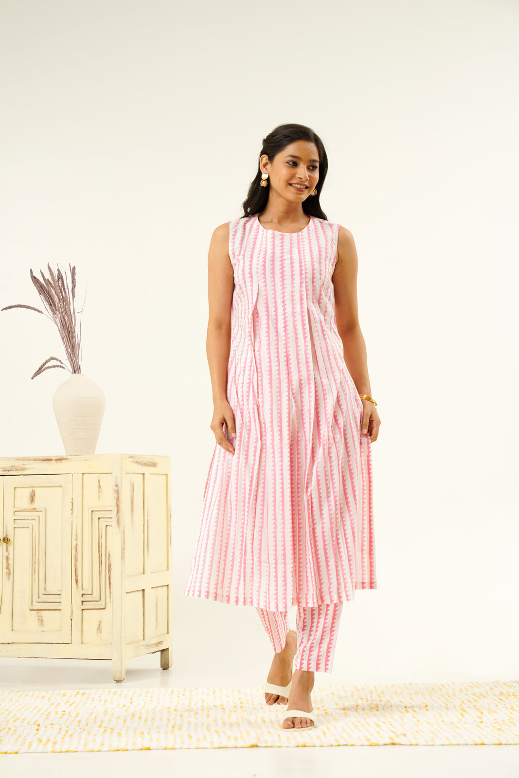 Nandini Hand block Print Kurta Set