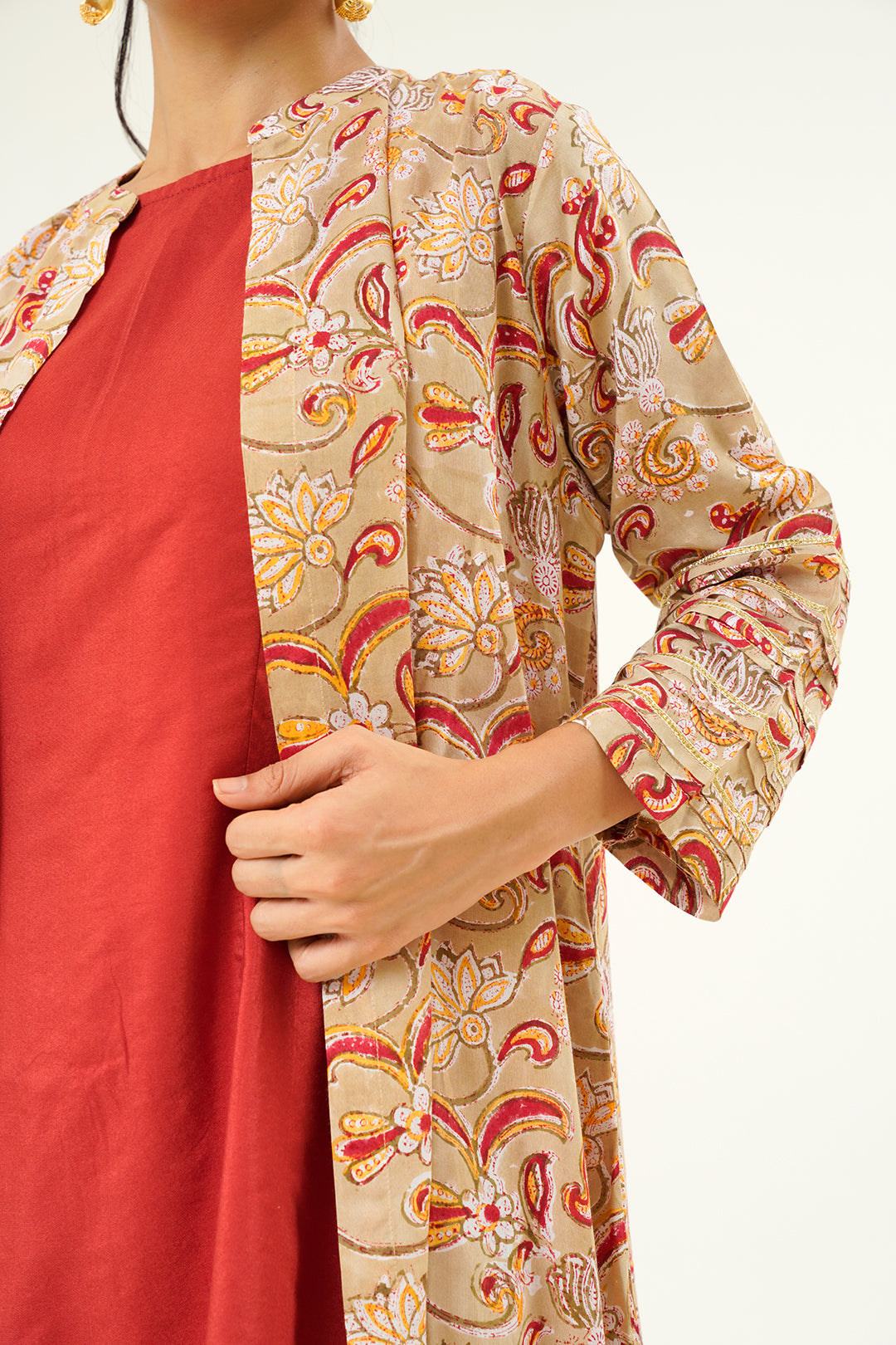 Sargam Straight Dress With Shrug