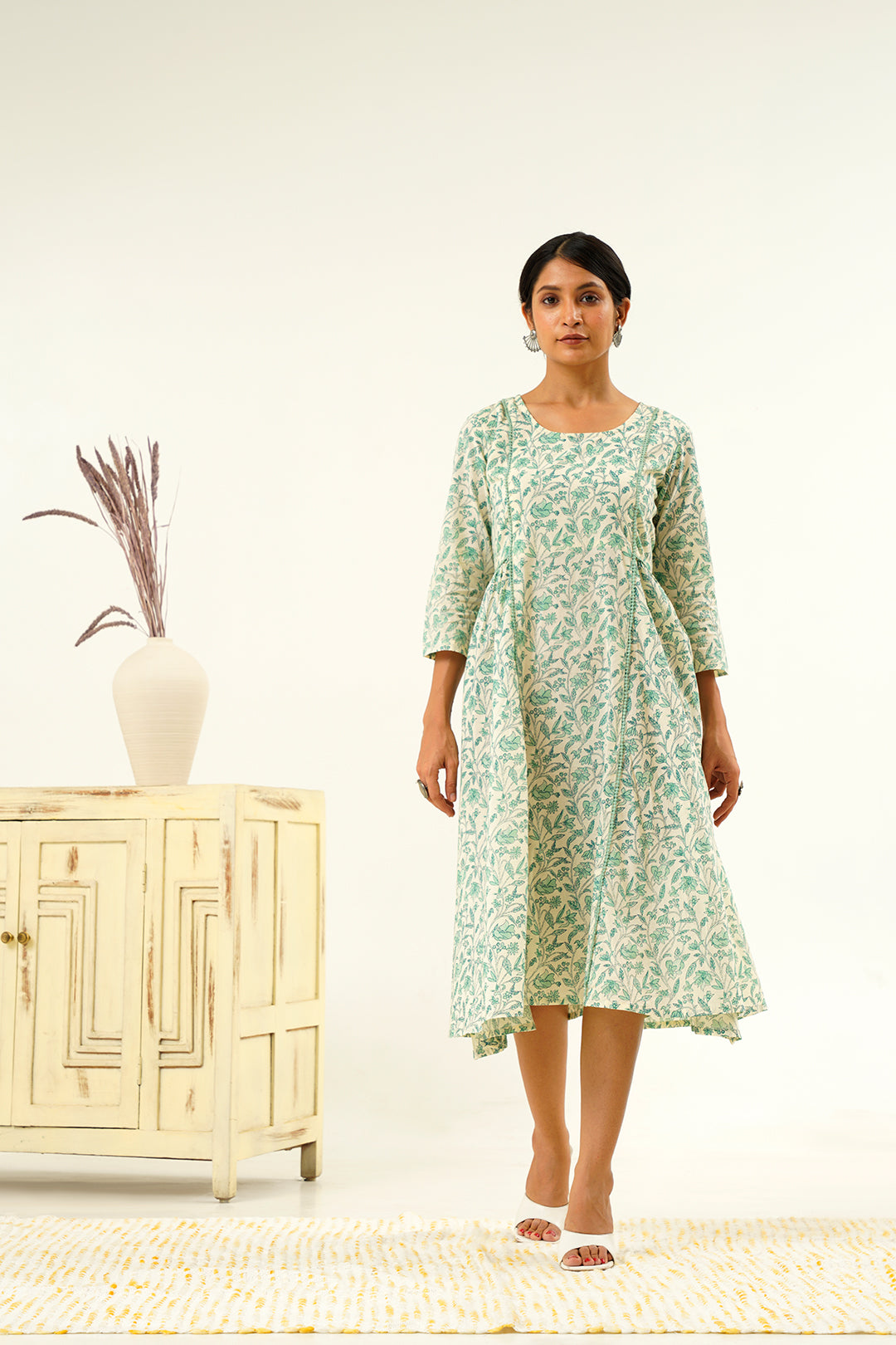 Aarohi Asymmetrical hand block print Dress