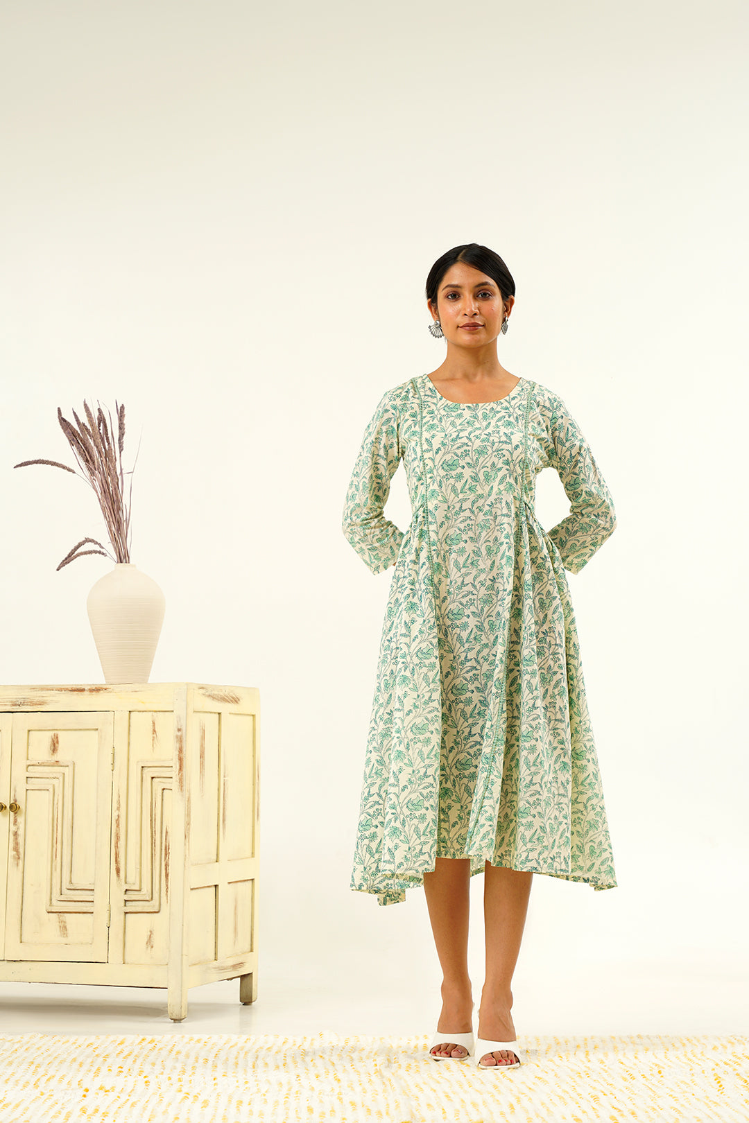 Aarohi Asymmetrical hand block print Dress