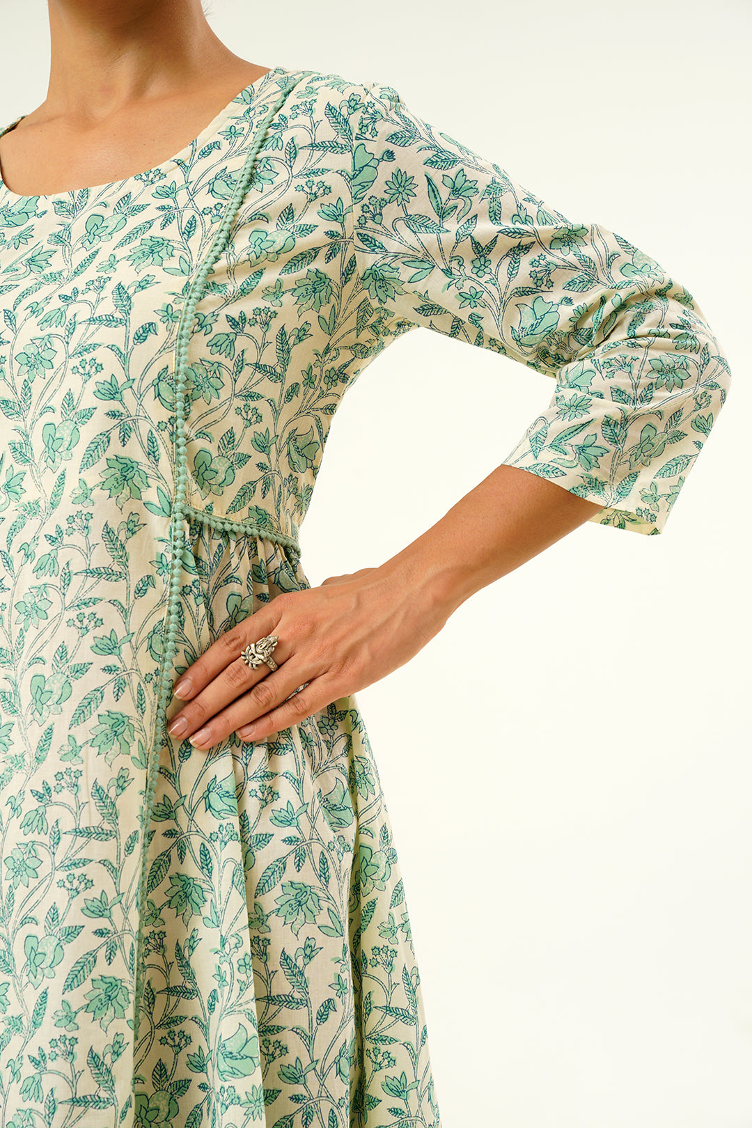 Aarohi Asymmetrical hand block print Dress