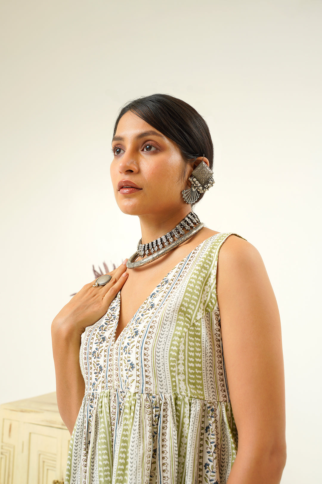 Chitra Block Print cotton Dress