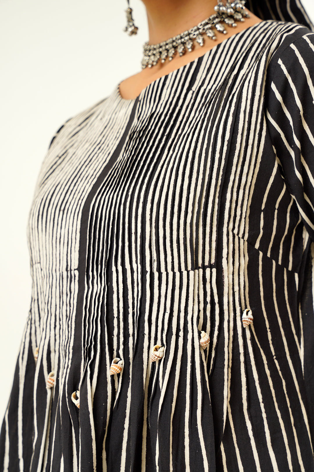 Chandra Round Neck hand block print Kurta Set