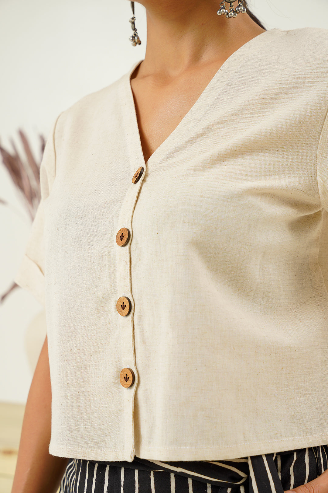 Arambhika Handloom Top Cotton Set