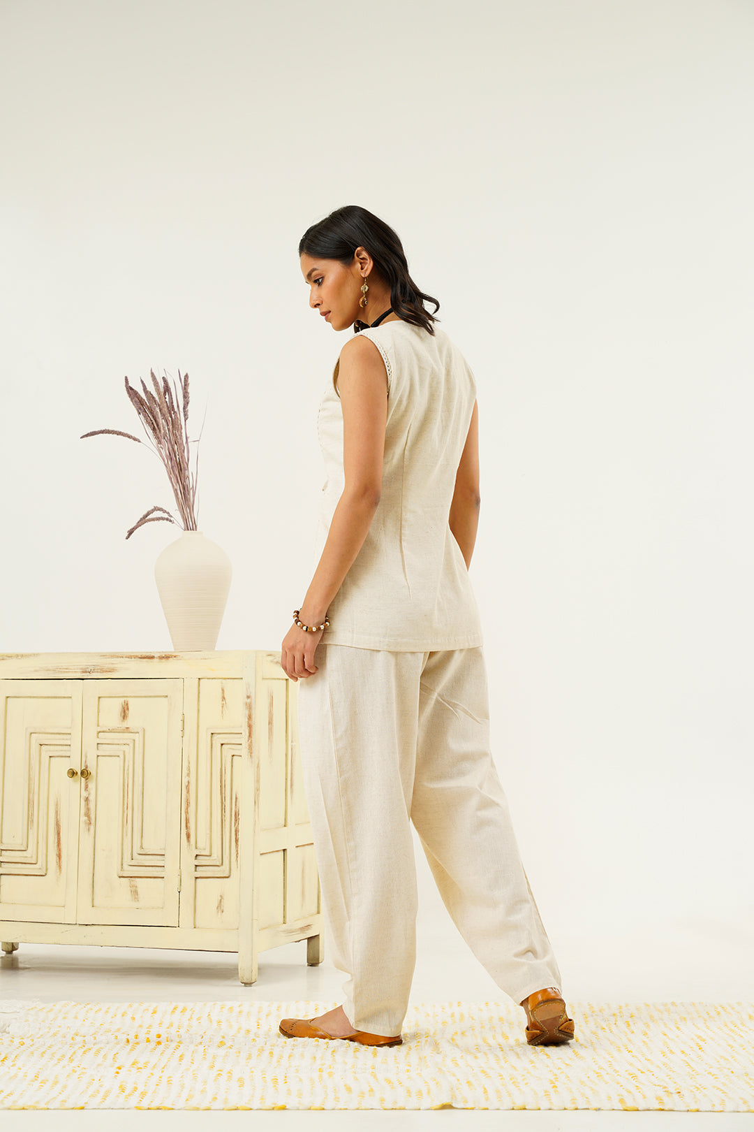 Jeeva Handloom Cotton Pleated  co-ord set