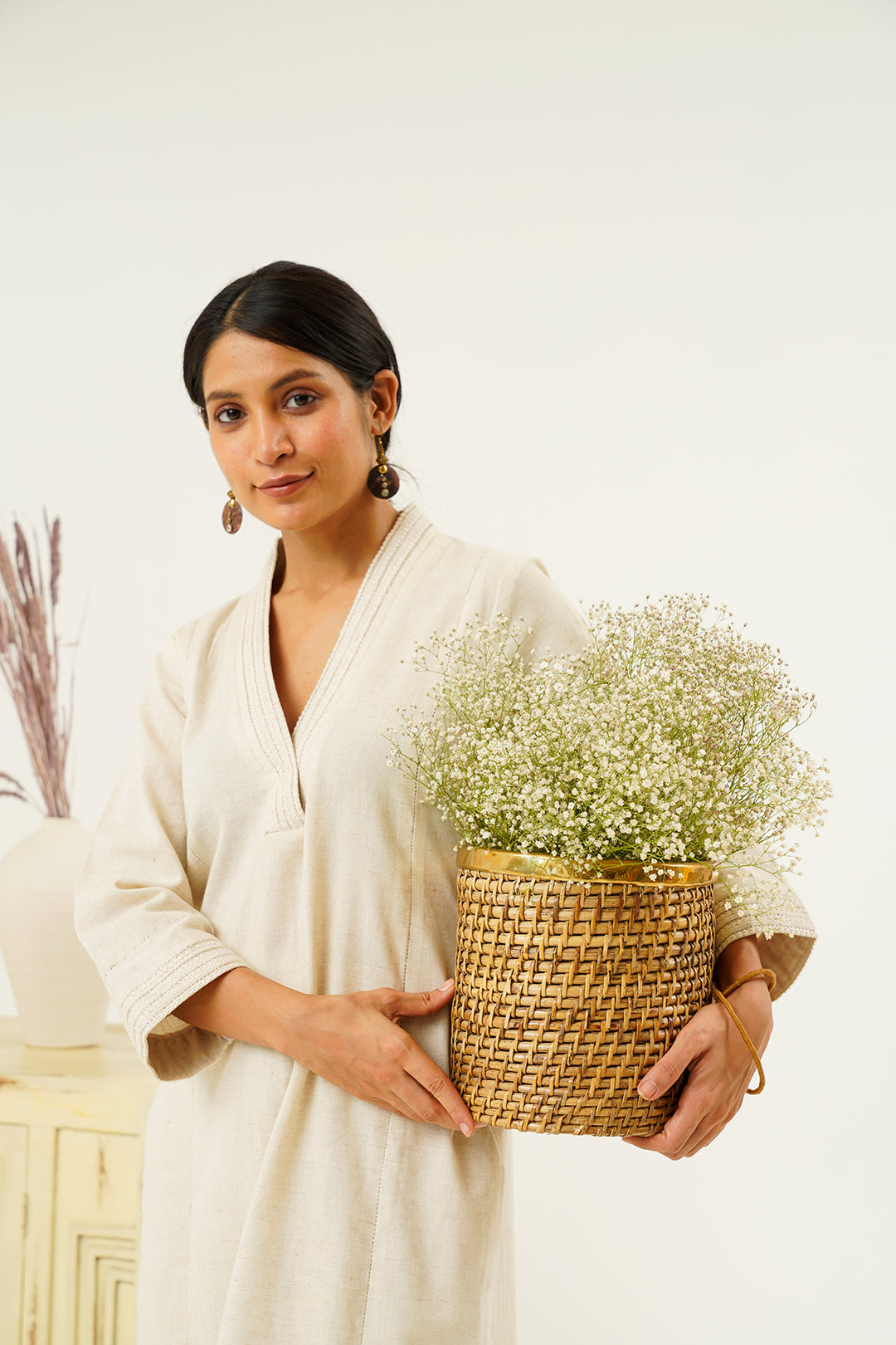 Lokya Cotton Handloom Kurta With Pant Set