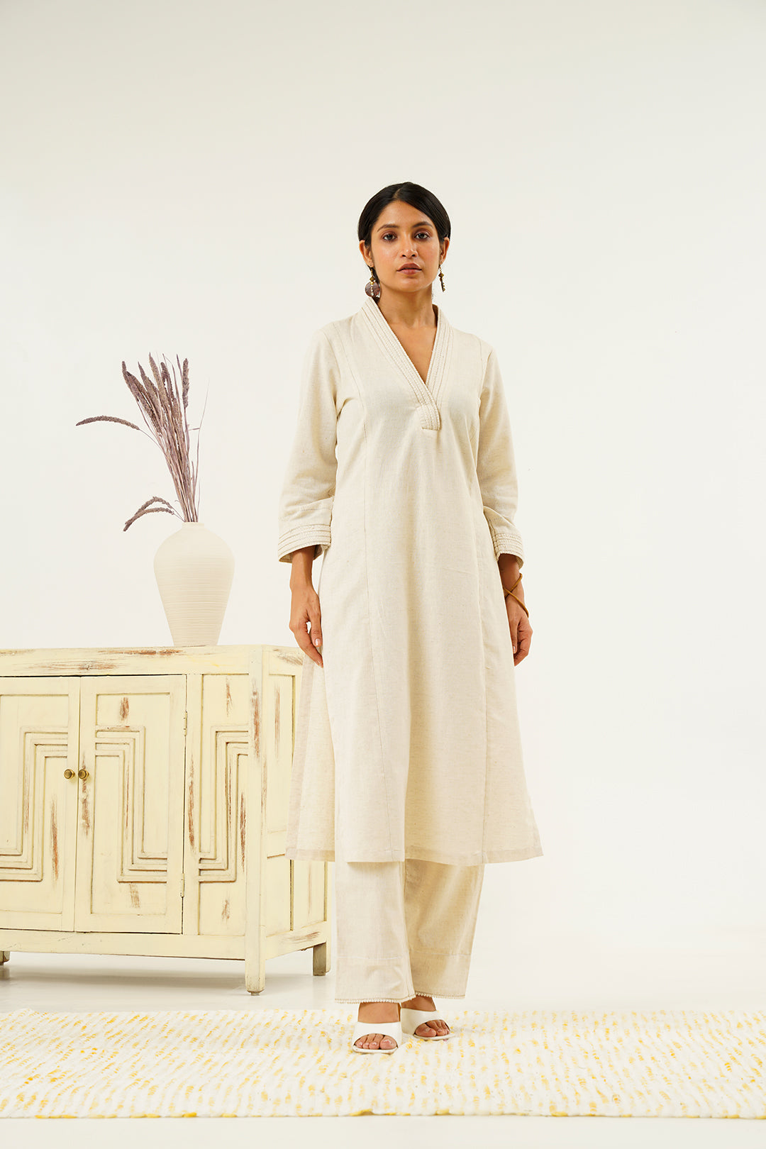 Lokya Cotton Handloom Kurta With Pant Set
