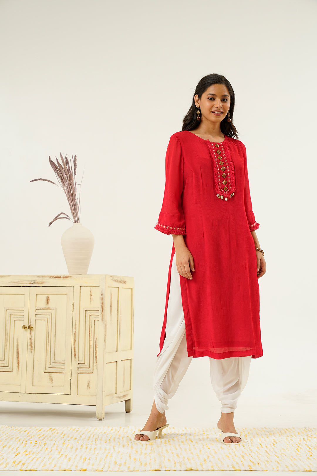 Lakshmana Straight Embroidered Kurta Set