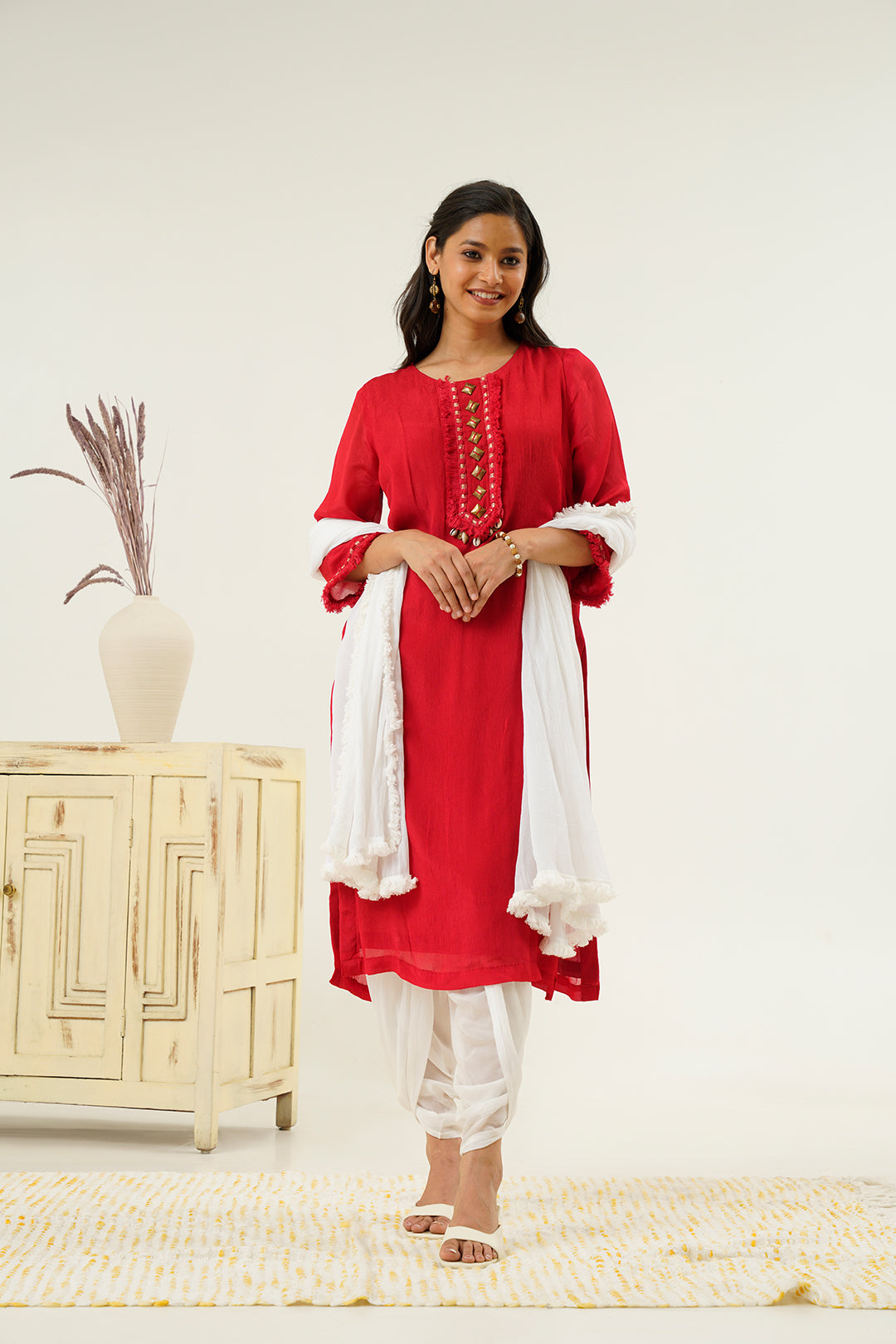 Lakshmana Straight Embroidered Kurta Set