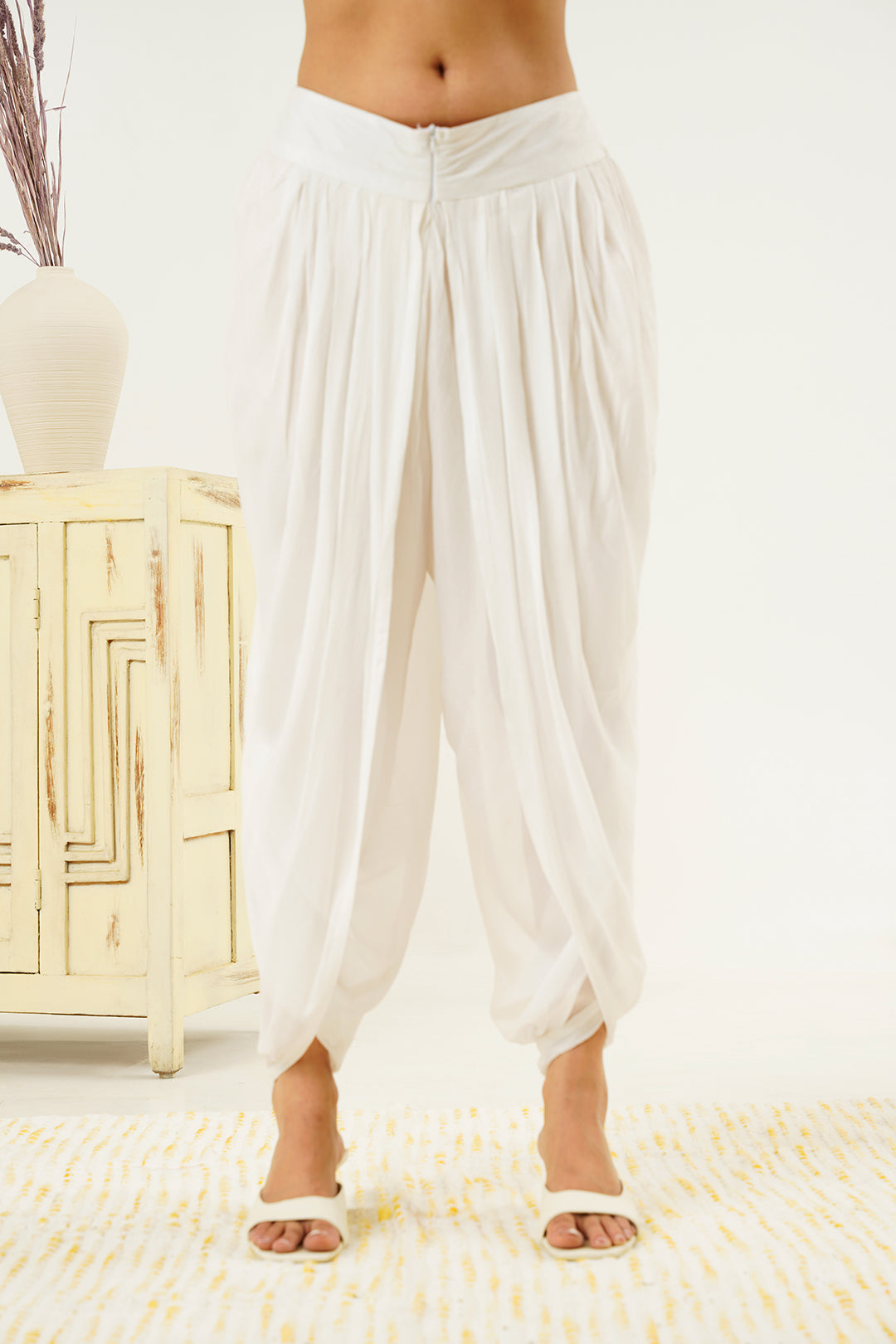 Varutri Bead Work  Chinon Kurta Set- Fluorescent Green