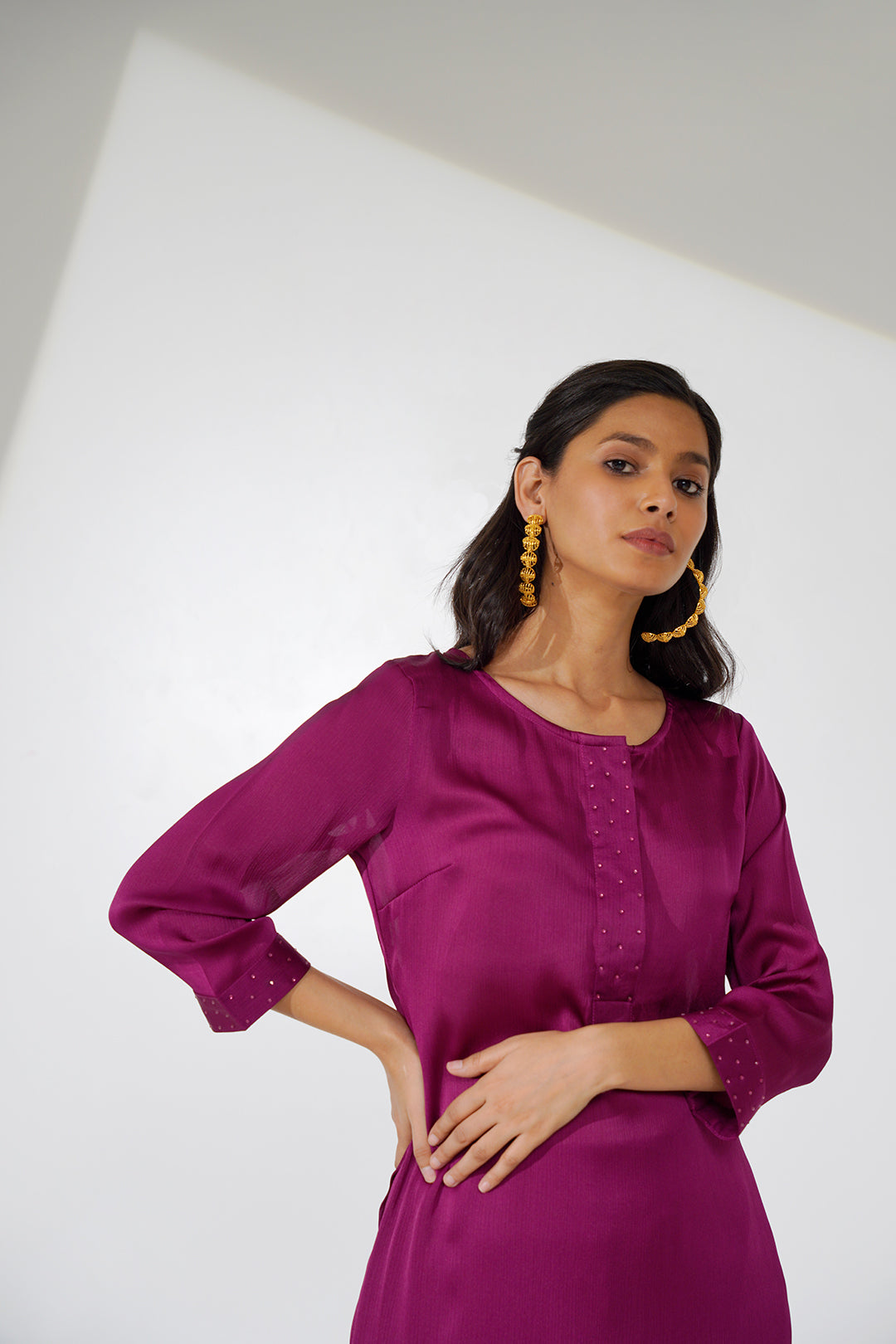 Vatamsa Front Placket Chiffon  Kurta Set