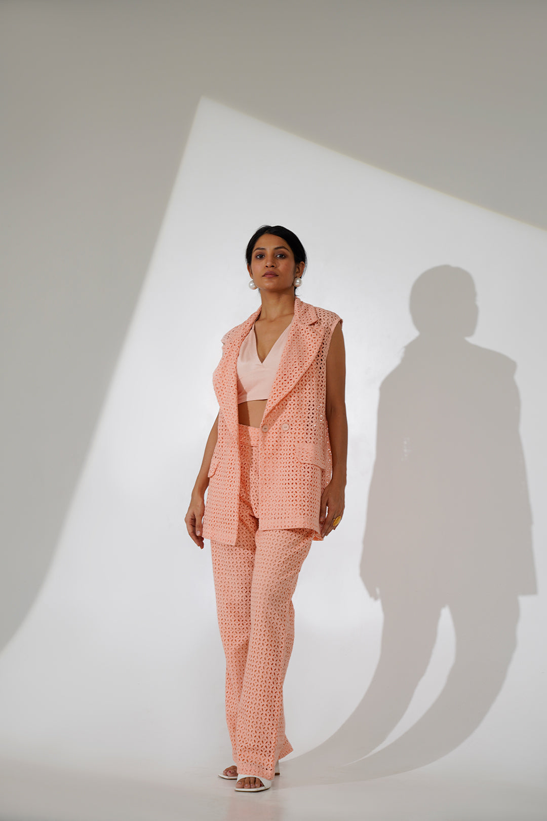 Chaitanya Schiffli cotton Co-ord Set