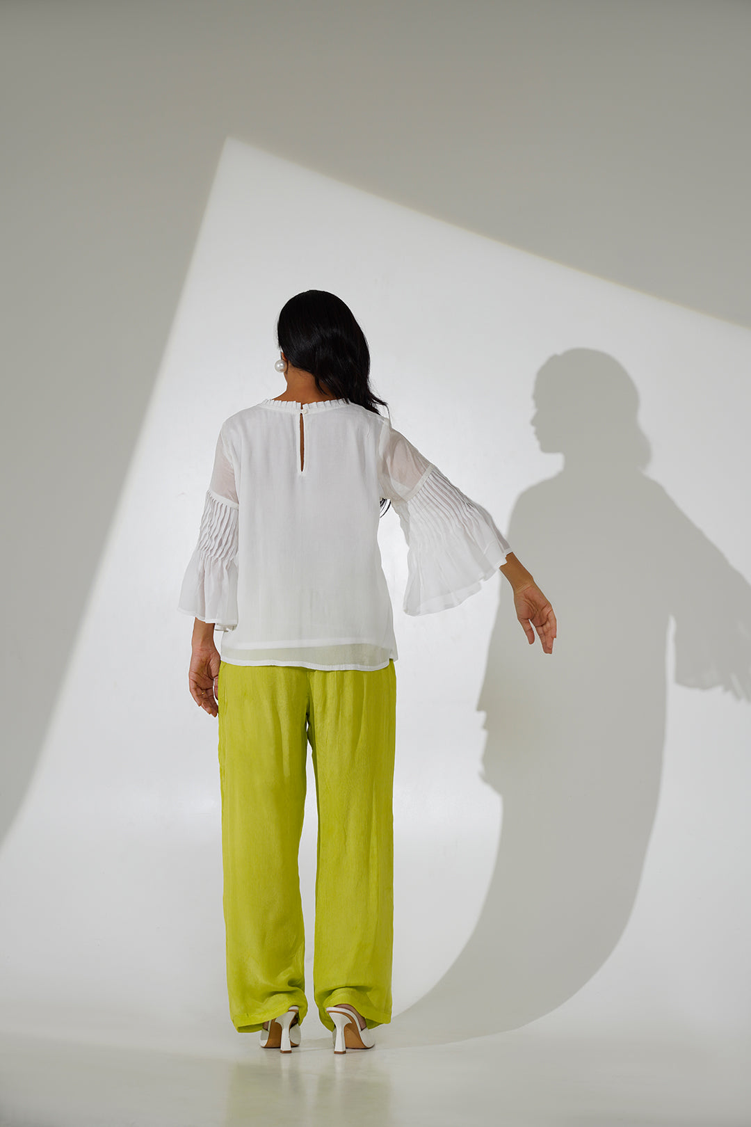 Saha White Flared Co-ord Set