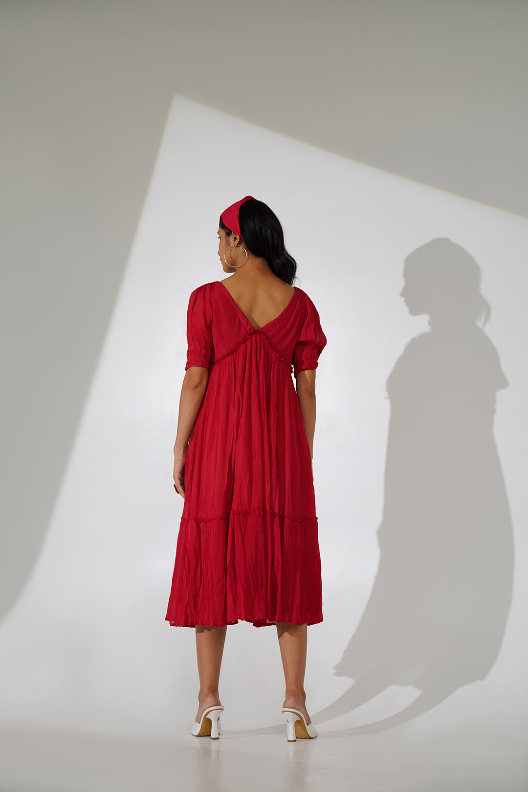 Mruda Ruffled Chinon Dress