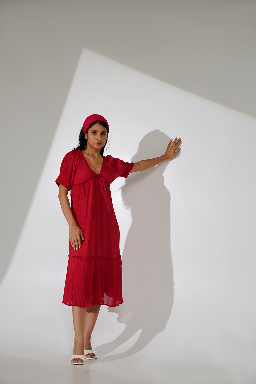 Mruda Ruffled Chinon Dress