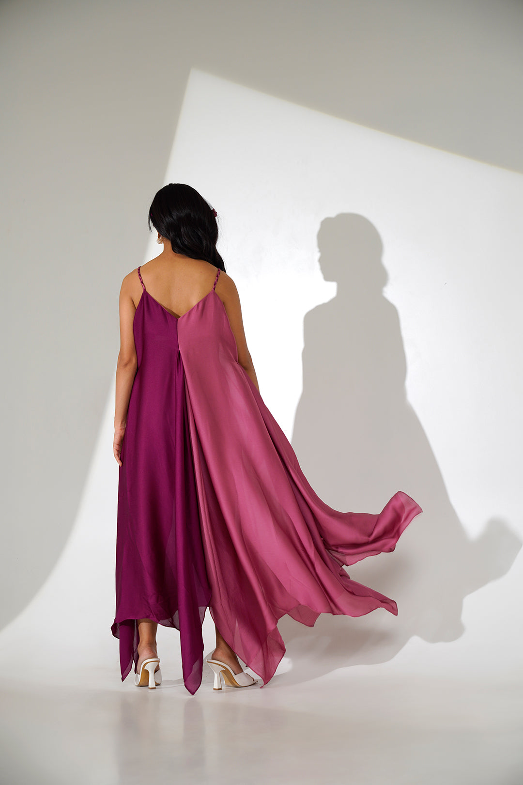 Manjari Asymmetrical Hand made flower Dress