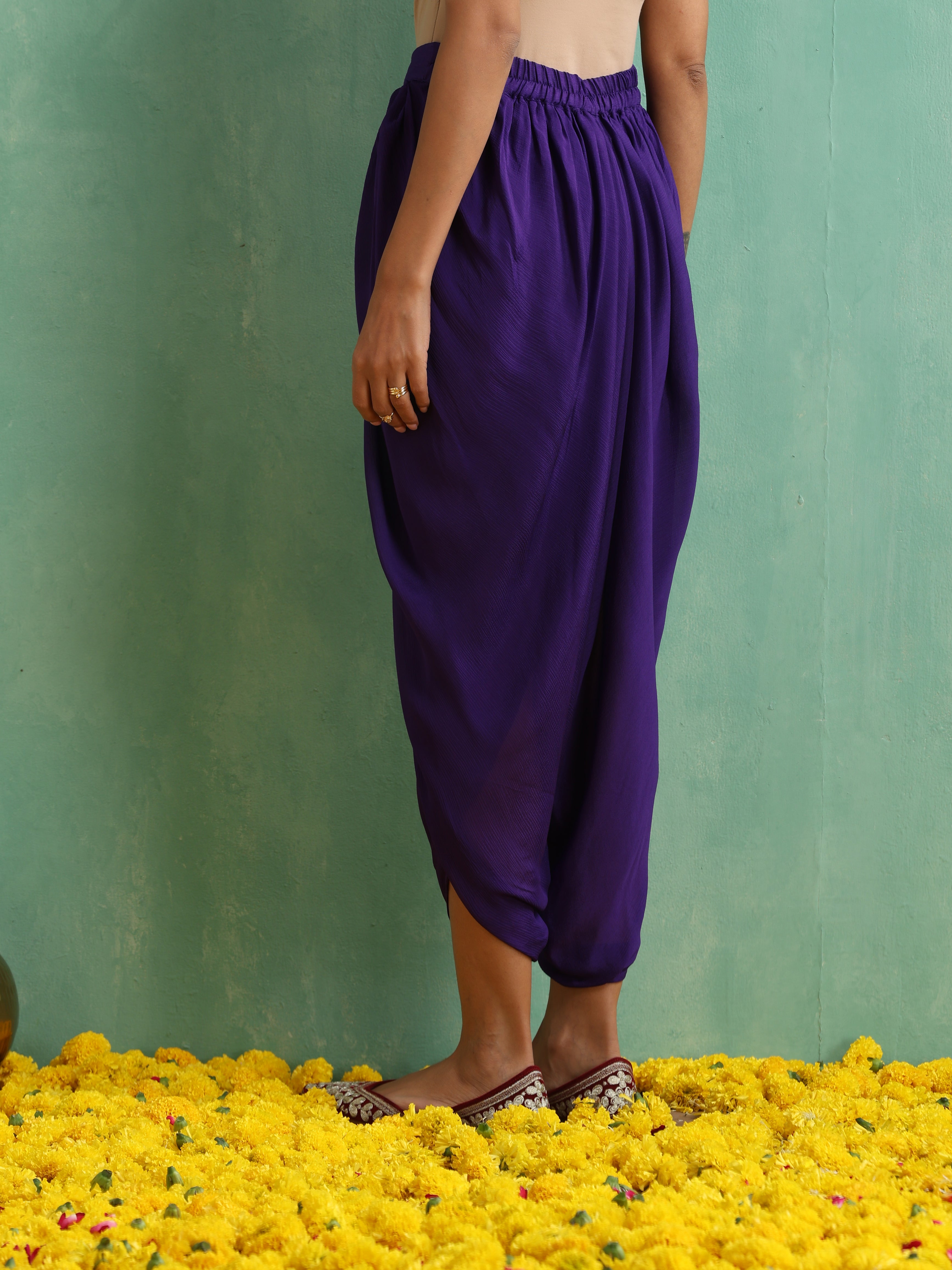 Blue Sequence Work chinon Kurta Set