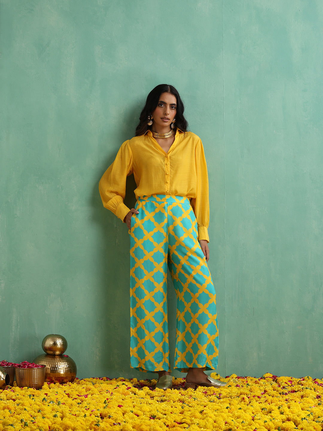 Muslin Printed Shirt Co-ord set