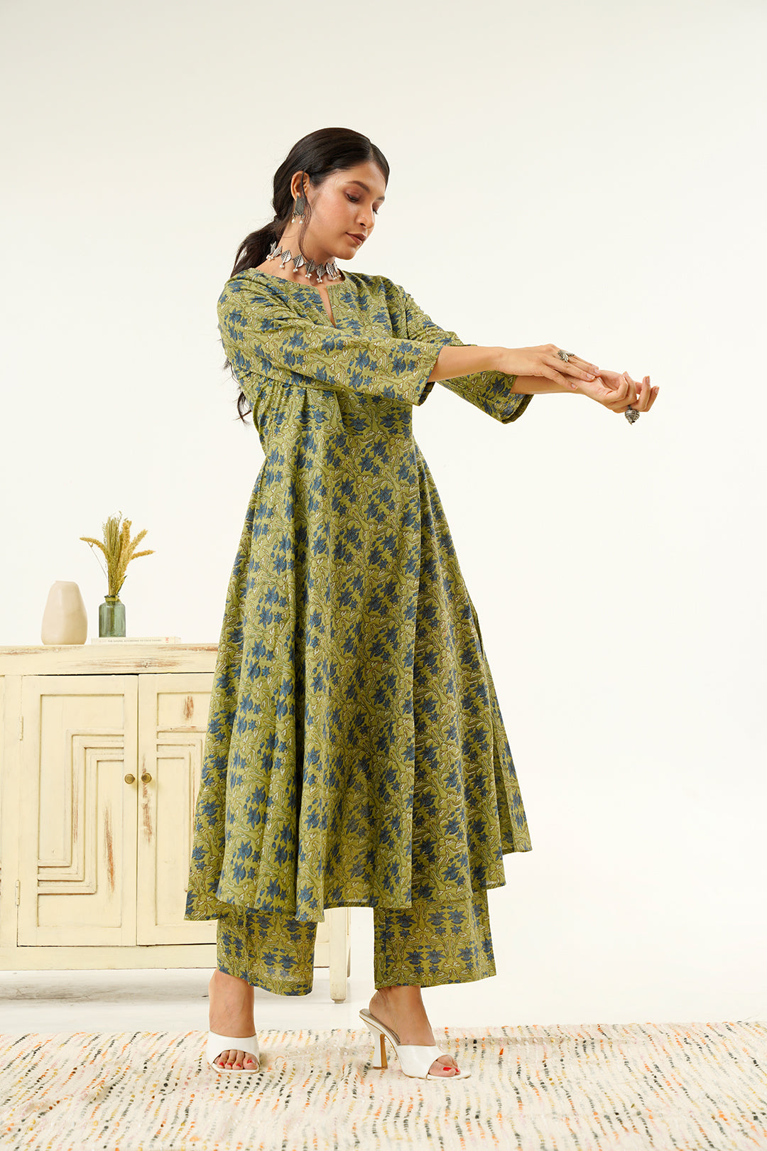 Saundarya Sanganeri Print Kurta Set