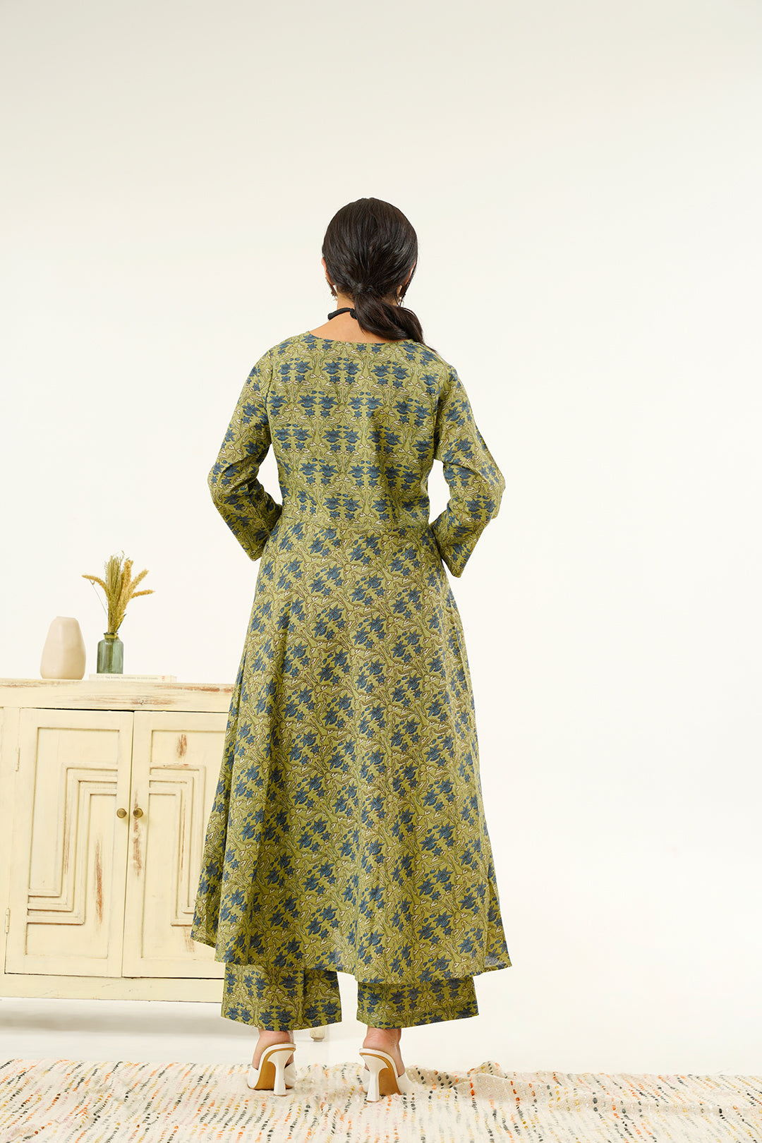 premium sanganeri print kurta set